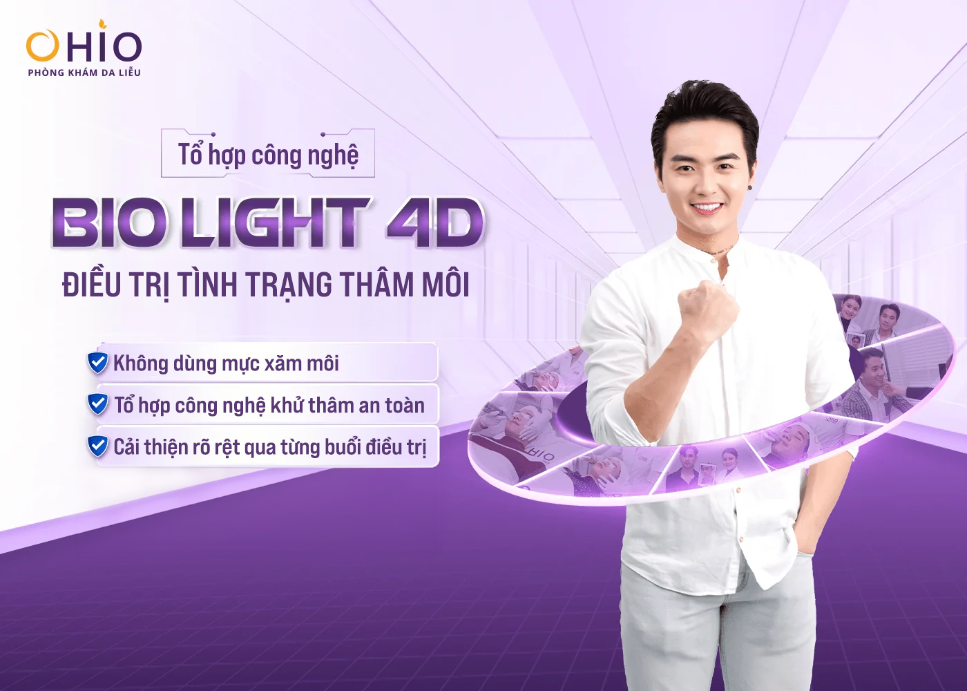 Tổ hợp công nghệ Bio Light 4D - Khử thâm Môi đẹp toàn diện, tự nhiên - Phòng khám da liễu OHIO Tổ hợp công nghệ Bio Light 4D - Khử thâm Môi đẹp toàn diện, tự nhiên