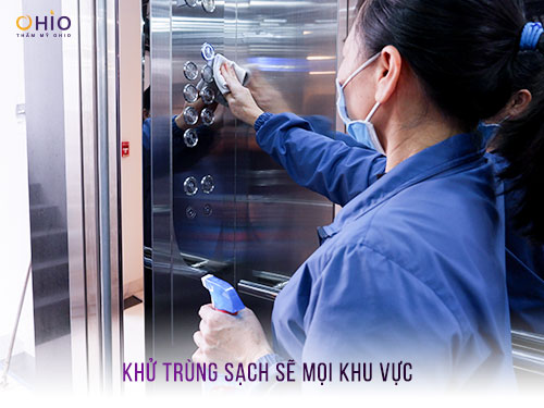 Đây là cách Thẩm mỹ OHIO chống dịch covid trong 2 năm qua - Phòng khám da liễu OHIO Sát khuẩn toàn bộ không gian phòng khám