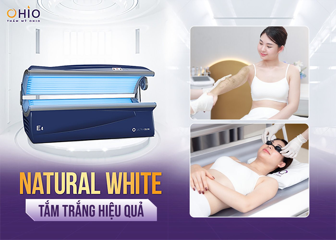 Tắm trắng Natural White: Bật tone, da trắng khỏe, mịn màng - Phòng khám da liễu OHIO Tắm trắng Natural White