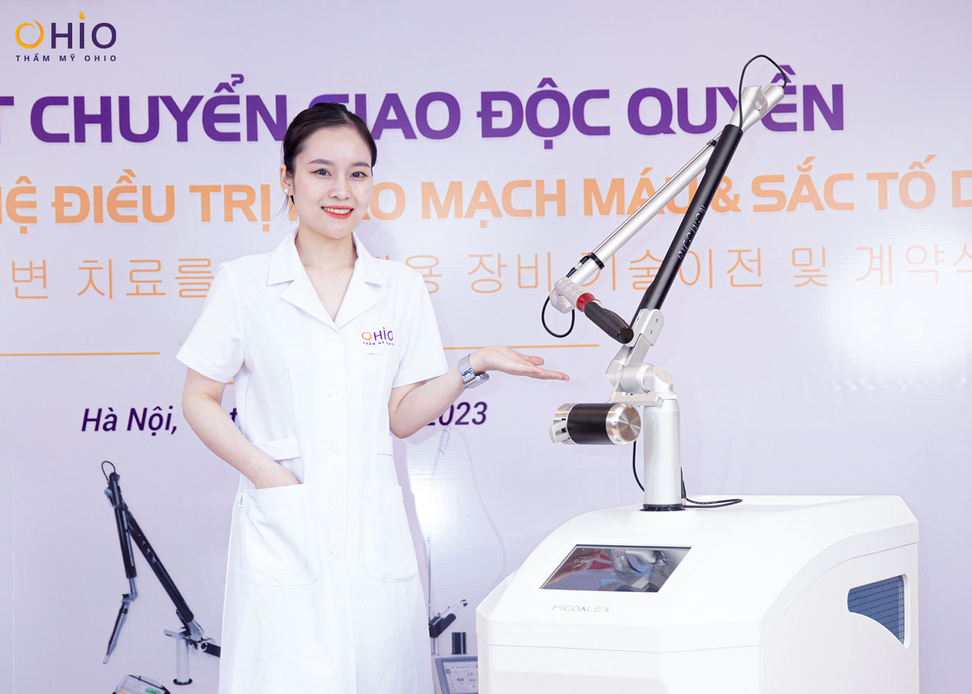 Thẩm mỹ OHIO tiếp nhận chuyển giao tổ hợp công nghệ điều trị mao mạch máu và sắc tố da từ Hàn Quốc - Phòng khám da liễu OHIO Thẩm mỹ OHIO tiếp nhận chuyển giao tổ hợp công nghệ điều trị mao mạch máu và sắc tố da từ Hàn Quốc