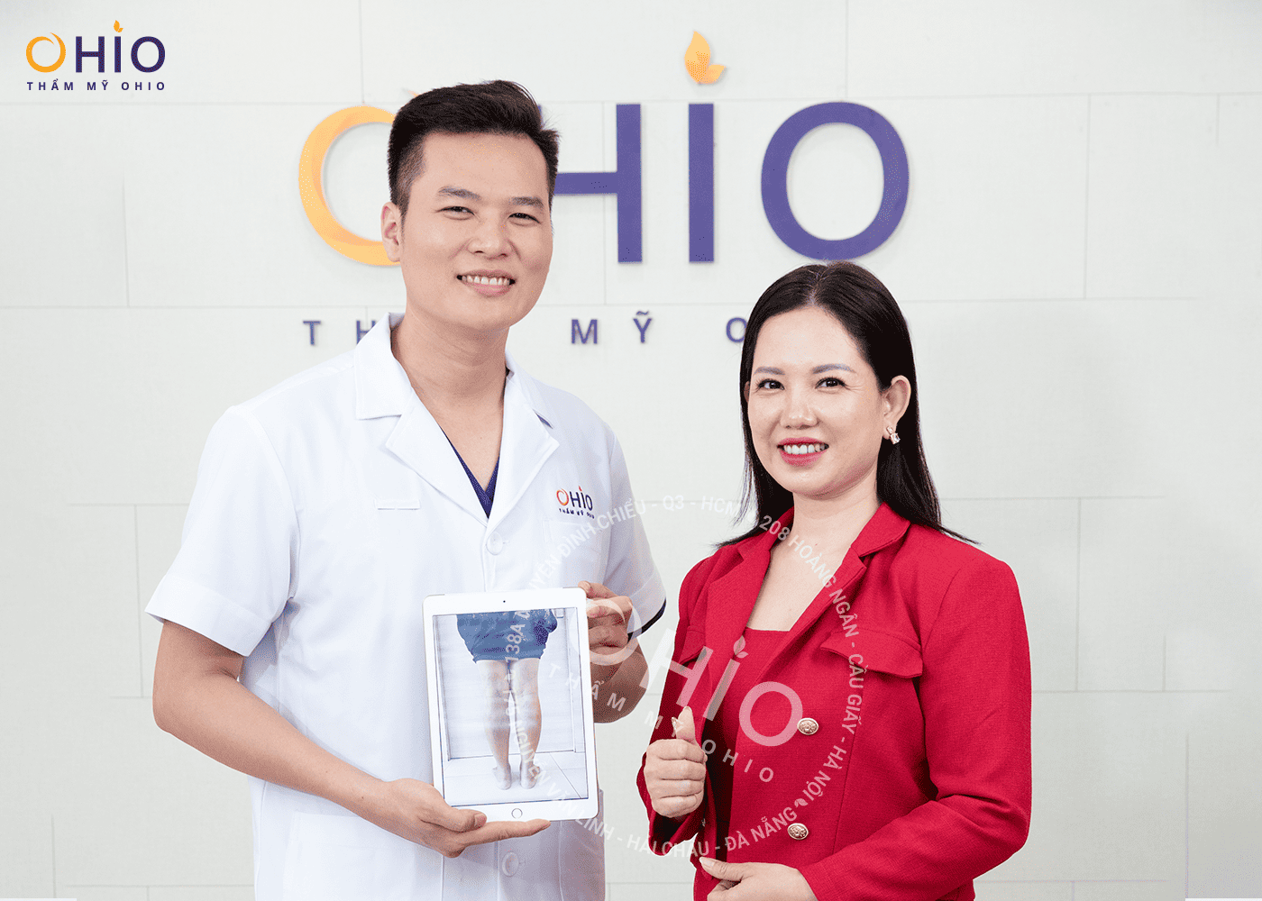 Giải cứu đôi chân giãn mao mạch chằng chịt cho cô giáo Hồng Anh - Phòng khám da liễu OHIO Giải cứu đôi chân giãn mao mạch chằng chịt cho cô giáo Hồng Anh