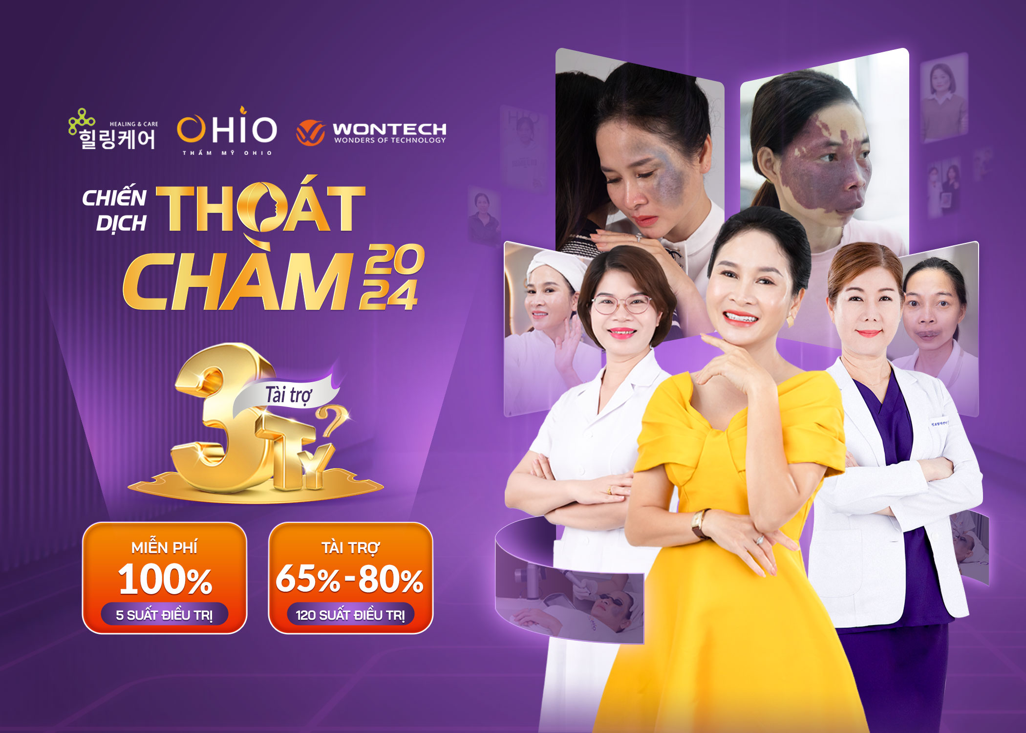 Chiến dịch Thoát Chàm 2024 giúp hàng ngàn người thay diện mạo, đổi cuộc đời - Phòng khám da liễu OHIO Chiến dịch Thoát Chàm 2024 giúp hàng ngàn người thay diện mạo, đổi cuộc đời