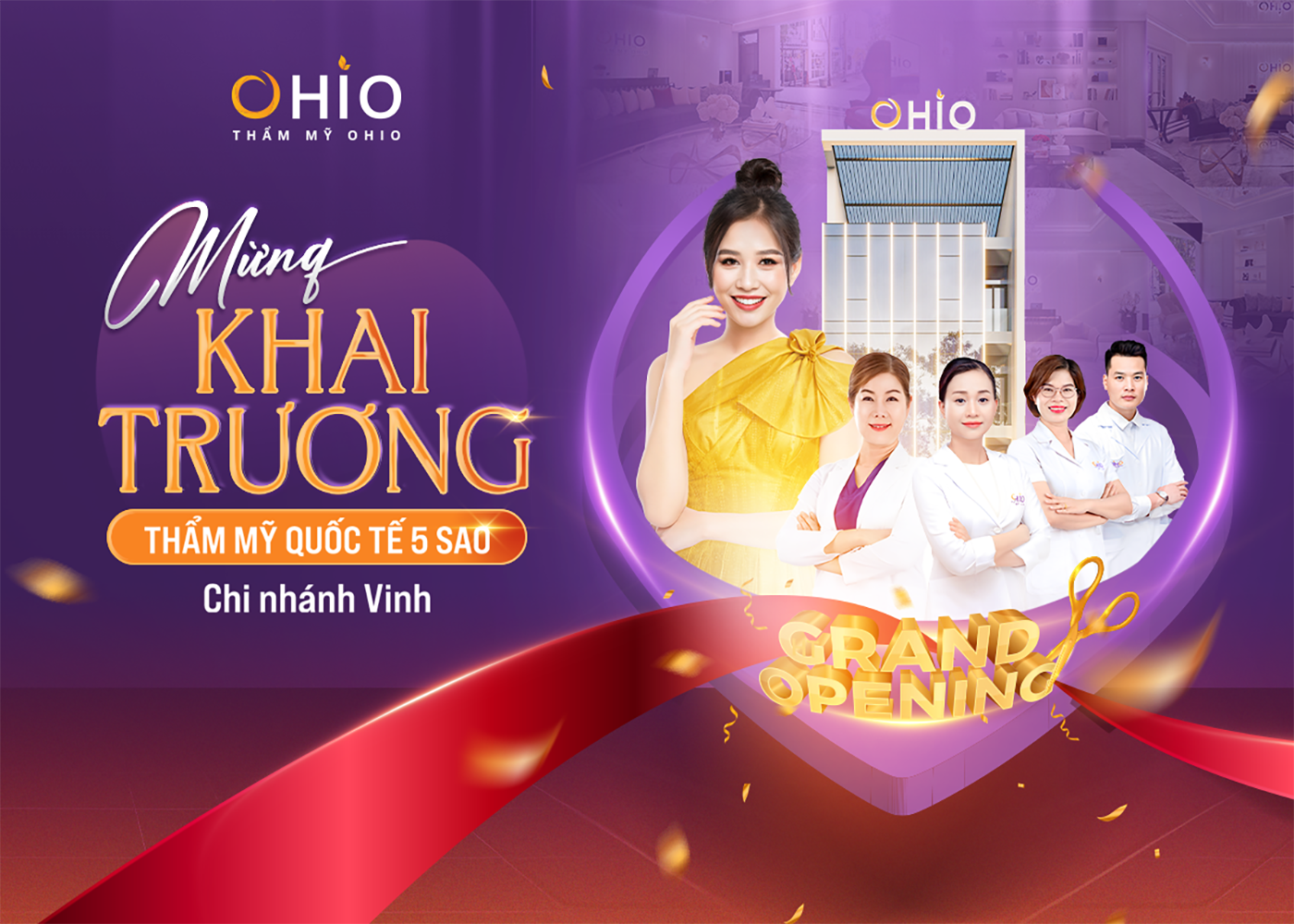Thẩm mỹ OHIO khai trương chi nhánh thứ 4 tại Vinh, Nghệ An – Mừng hệ thống cơ sở phát triển rộng khắp 3 miền đất nước - Phòng khám da liễu OHIO Khai trương Thẩm mỹ OHIO chi nhánh Vinh, Nghệ An