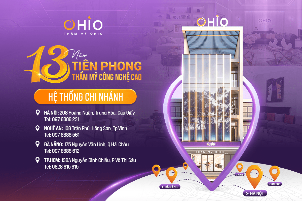 Thẩm mỹ OHIO Vinh, địa chỉ xóa chàm bớt uy tín Miền Trung - Phòng khám da liễu OHIO Thẩm mỹ Ohio Vinh