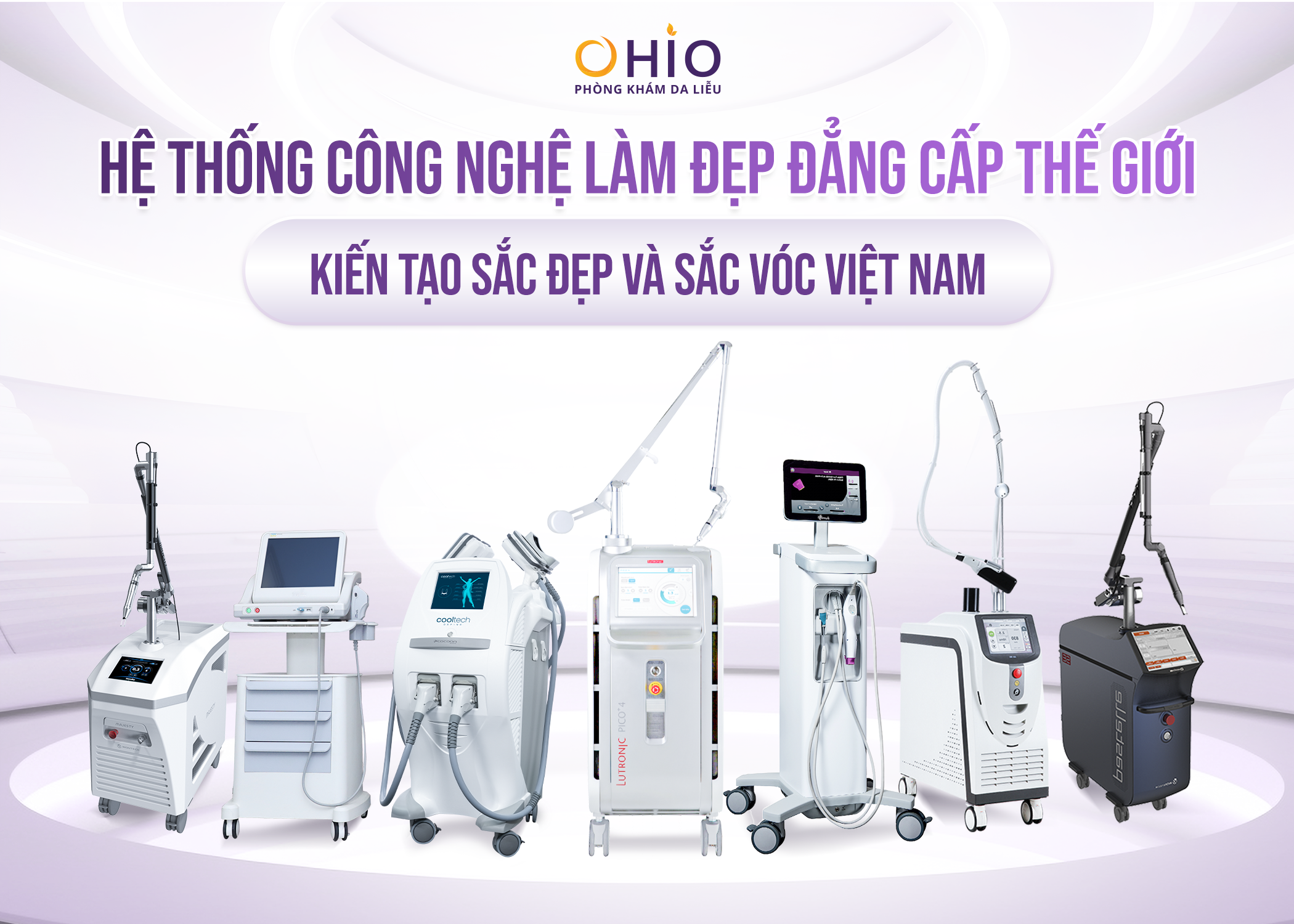 Top 200 công nghệ làm đẹp tiên tiến của thế giới được cập nhật thường xuyên tại OHIO - Phòng khám da liễu OHIO công nghệ làm đẹp tiên tiến