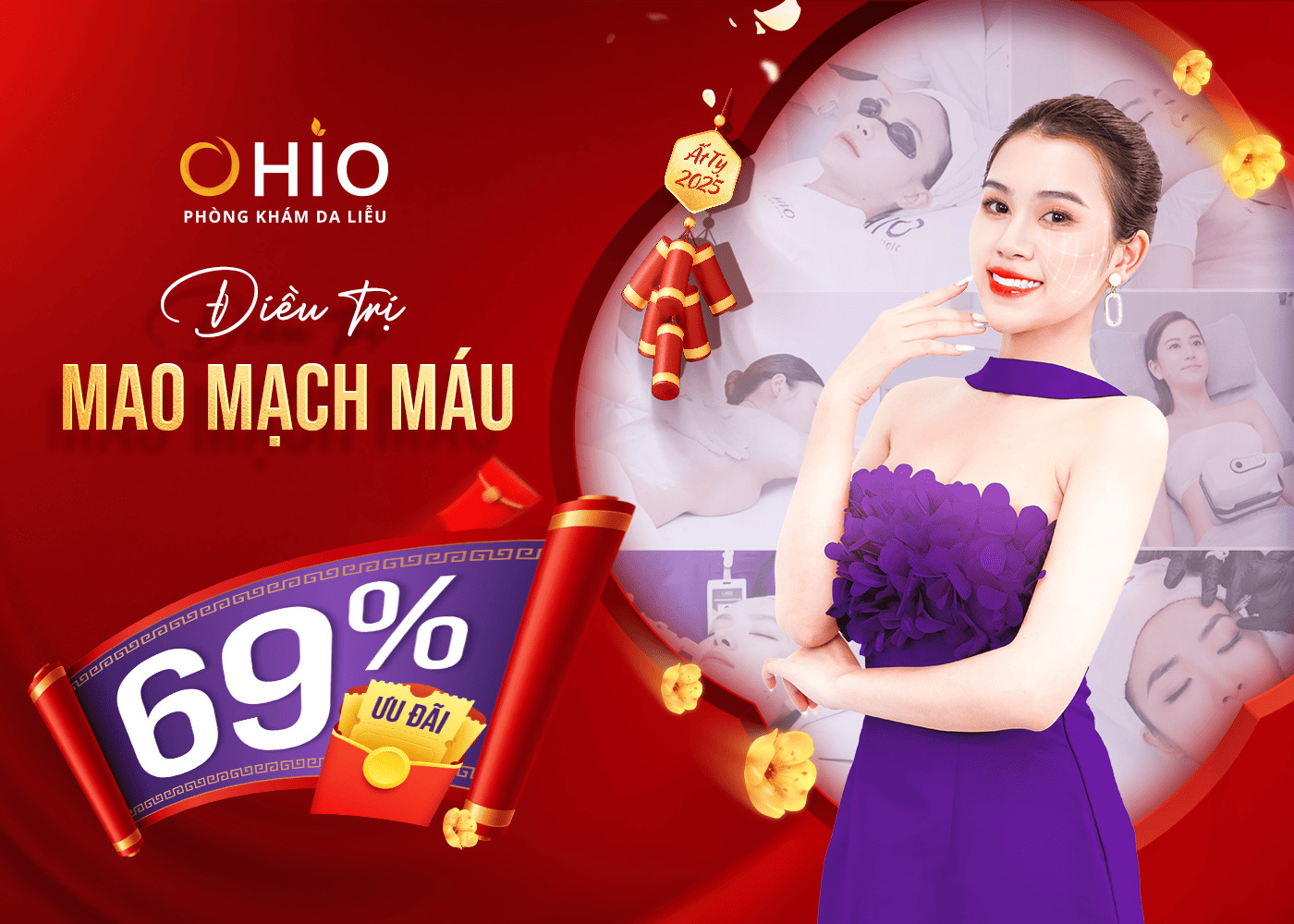 Xuân thay sắc - Đắc lộc tài - Lì xì năm mới hàng ngàn quà tặng hot - Phòng khám da liễu OHIO Thẩm mỹ OHIO - Flash Beauty 2