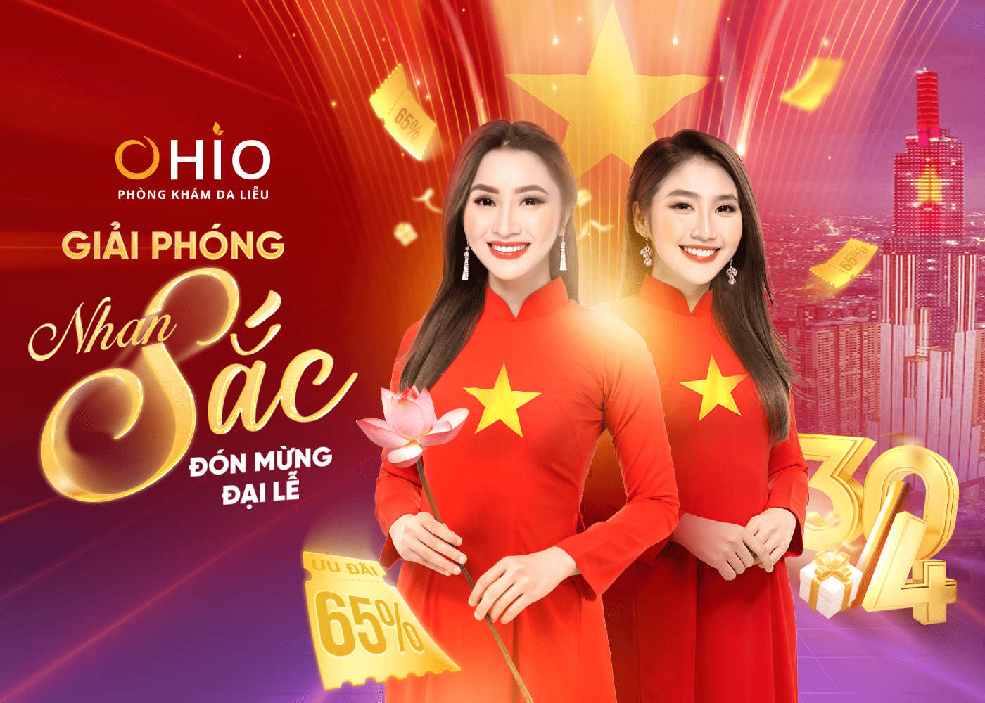 Giải phóng nhan sắc - Đón mừng Đại lễ - Ưu đãi 65% chi phí - Phòng khám da liễu OHIO Giải phóng nhan sắc - Đón mừng Đại lễ - Ưu đãi 65% chi phí