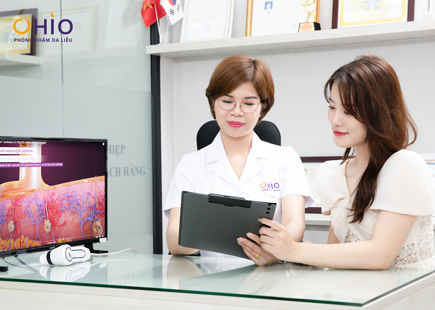 Giãn mao mạch điều trị dứt điểm với tổ hợp Công nghệ laser xung dài - Phòng khám da liễu OHIO Giãn mao mạch điều trị dứt điểm với tổ hợp Công nghệ laser xung dài