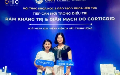 Bác sĩ CKI Đoàn Thị Hồng Nhung tham dự Hội thảo Khoa học & Đào tạo Y khoa liên tục về điều trị rám kháng trị và giãn mạch do corticoid - Phòng khám da liễu OHIO Bác sĩ CKI Đoàn Thị Hồng Nhung tham dự Hội thảo Khoa học & Đào tạo Y khoa liên tục về điều trị rám kháng trị và giãn mạch do corticoid
