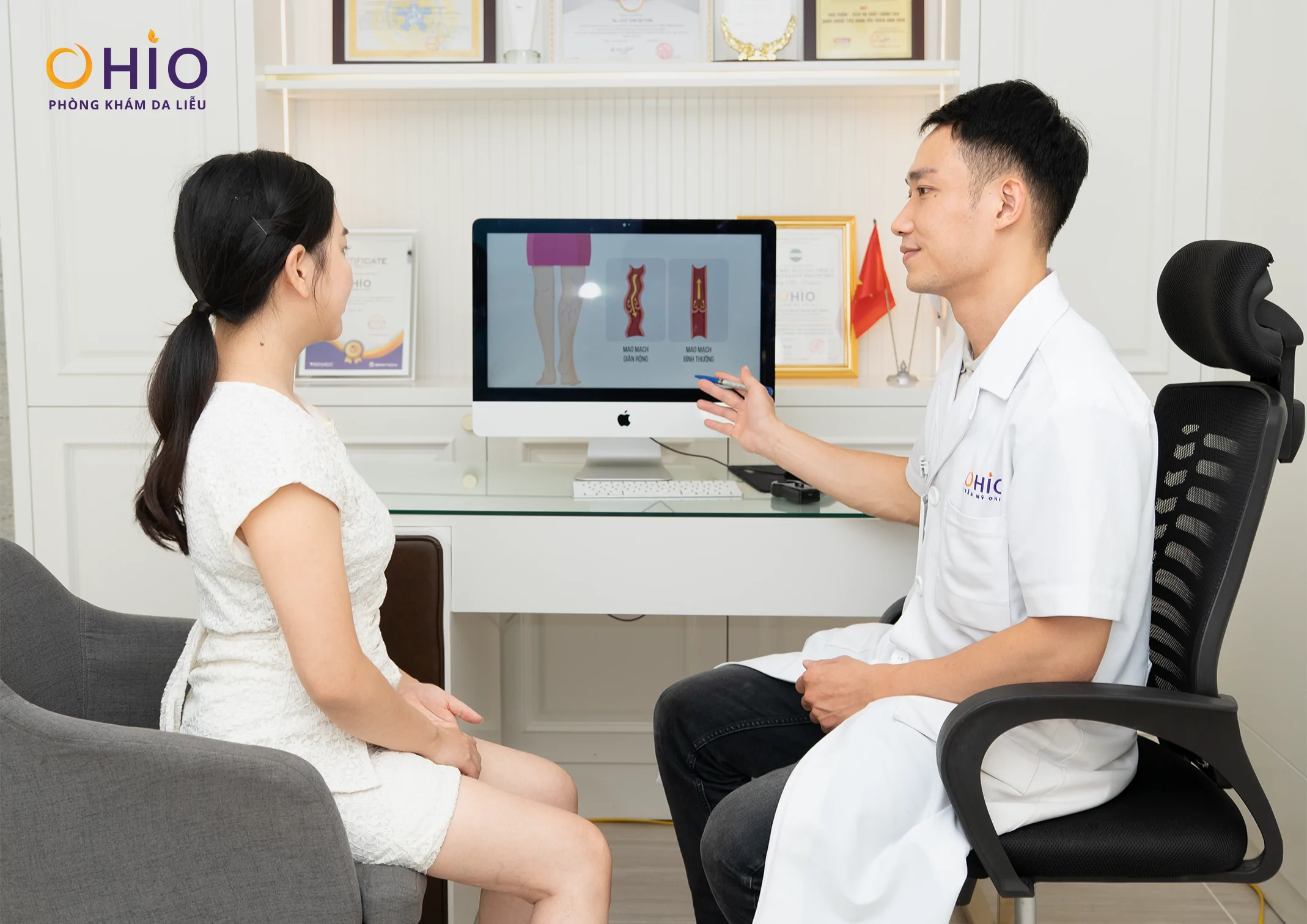 Dấu hiệu giãn mao mạch body là gì? Nguyên nhân và phương pháp điều trị - Phòng khám da liễu OHIO Dấu hiệu giãn mao mạch body là gì? Nguyên nhân và phương pháp điều trị